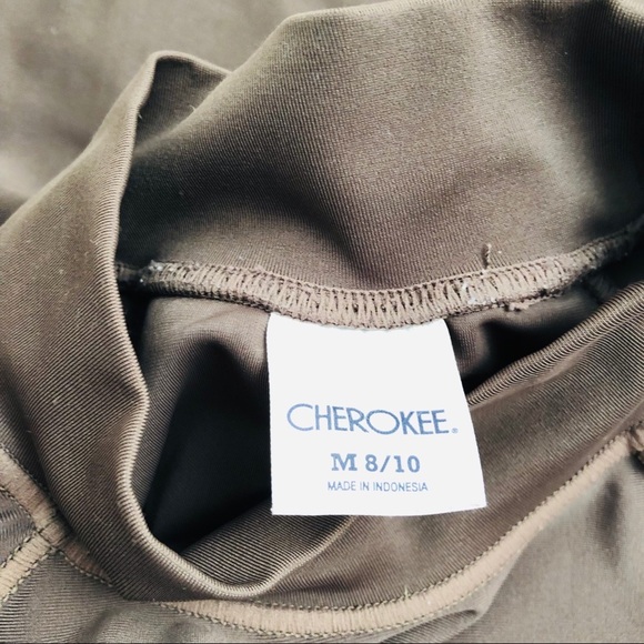Cherokee dark brown mock neck rash guard M=8-10 - Picture 3 of 5